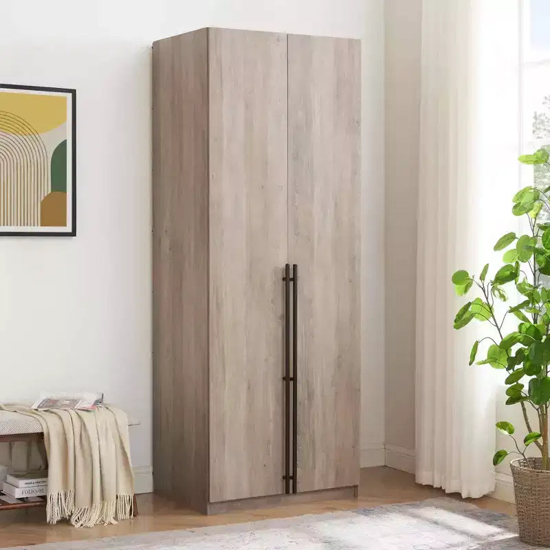 Manhattan Comfort Lee 2 Door and 4 Shelf Wardrobe Closet