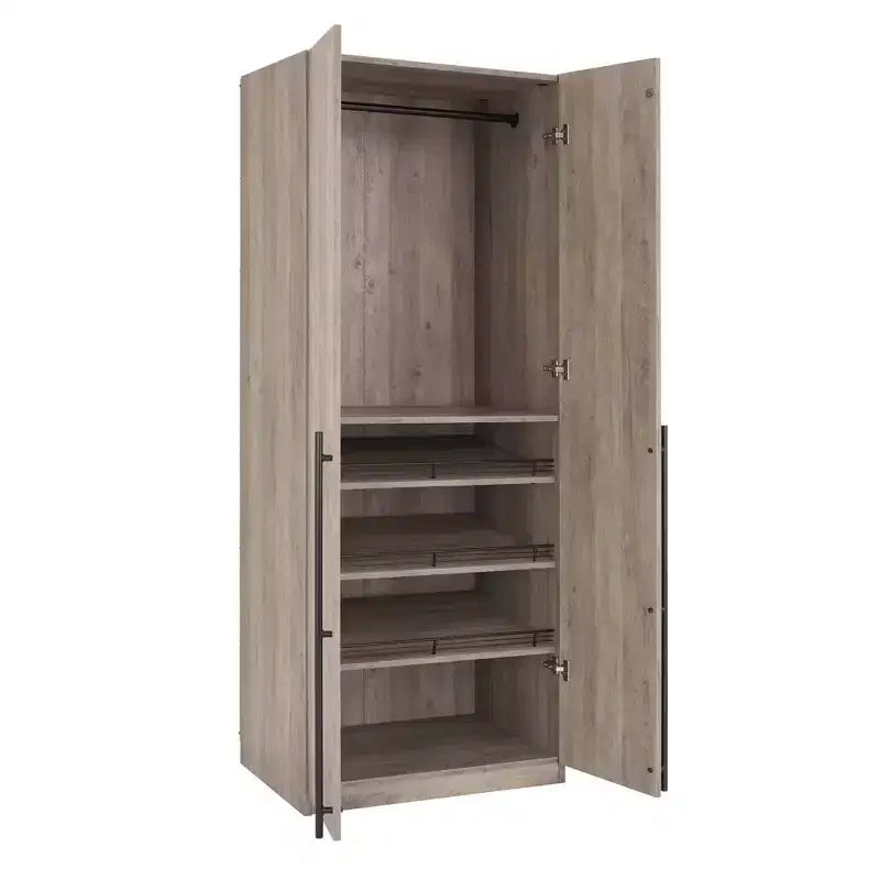 Manhattan Comfort Lee 2 Door and 4 Shelf Wardrobe Closet