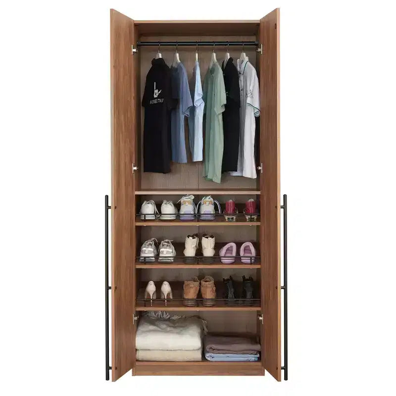 Manhattan Comfort Lee 2 Door and 4 Shelf Wardrobe Closet