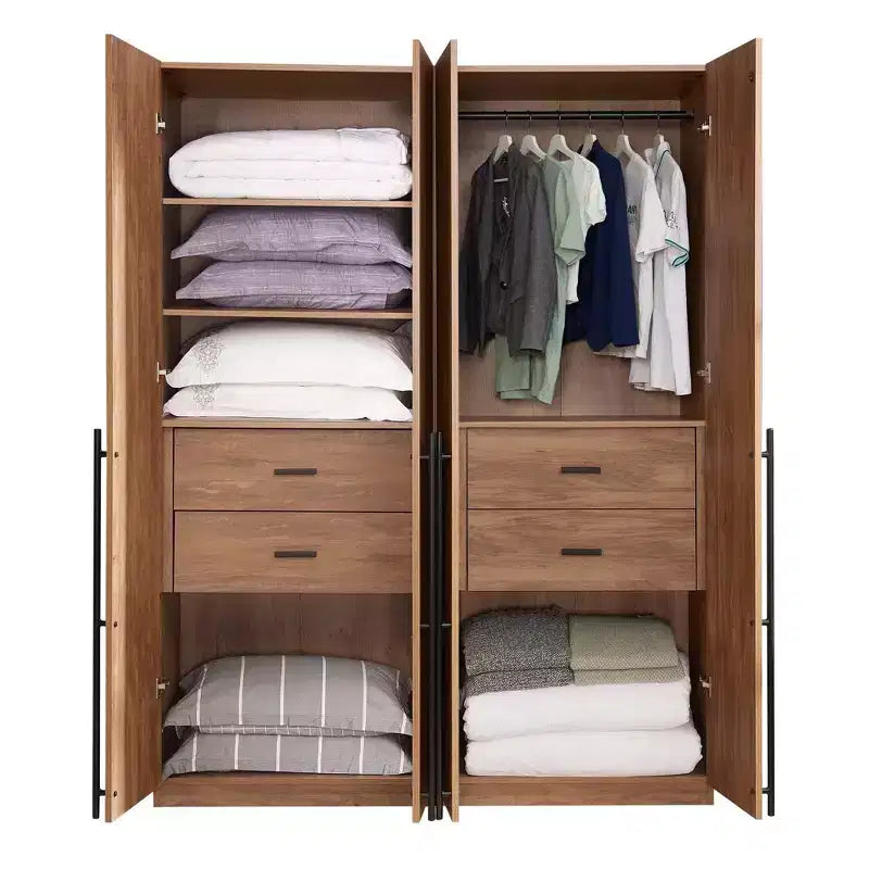 Armoire 2 Portes 5 Étagères Lee Manhattan Comfort