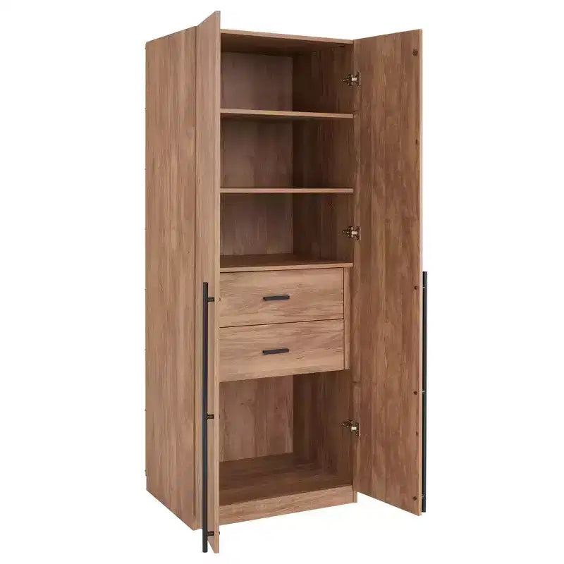 Armoire 2 Portes 5 Étagères Lee Manhattan Comfort