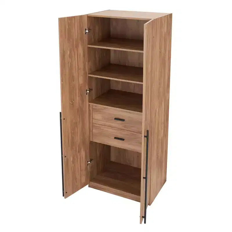 Armoire 2 Portes 5 Étagères Lee Manhattan Comfort