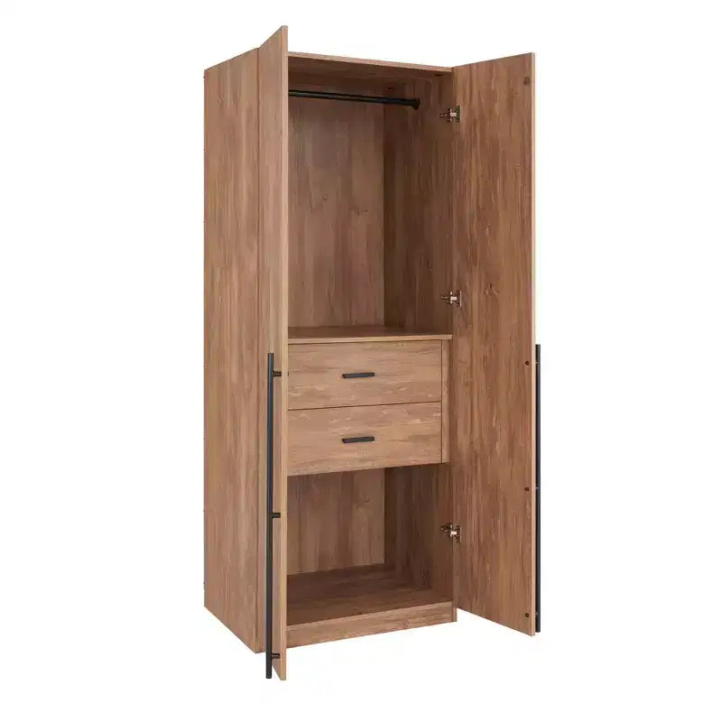 Armoire 2 Portes 5 Étagères Lee Manhattan Comfort