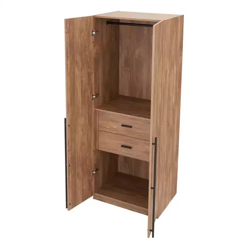 Armoire 2 Portes 5 Étagères Lee Manhattan Comfort