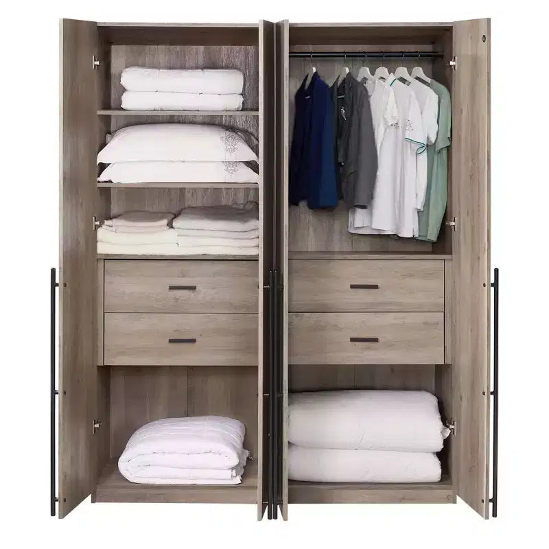 Armoire 2 Portes 5 Étagères Lee Manhattan Comfort