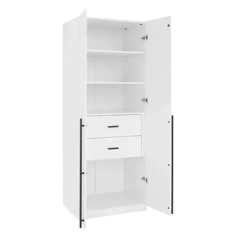 Armoire 2 Portes 5 Étagères Lee Manhattan Comfort