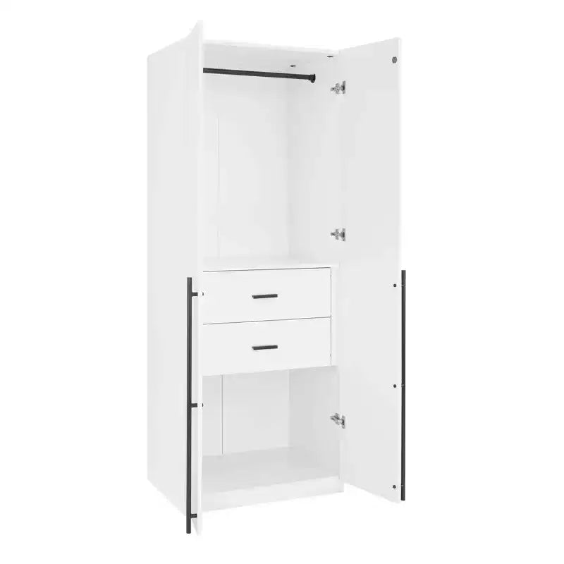 Armoire 2 Portes 5 Étagères Lee Manhattan Comfort