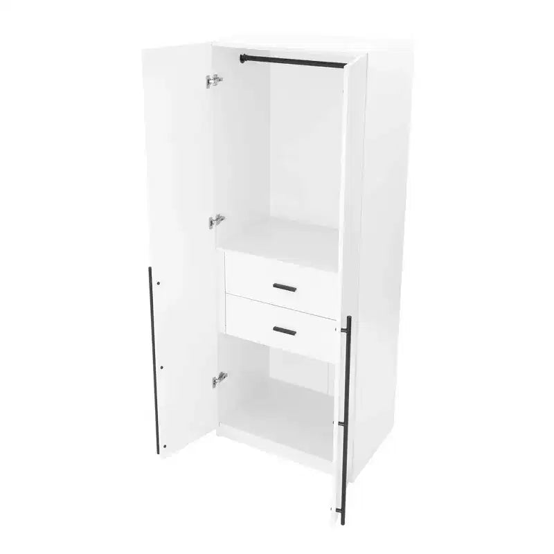 Armoire 2 Portes 5 Étagères Lee Manhattan Comfort