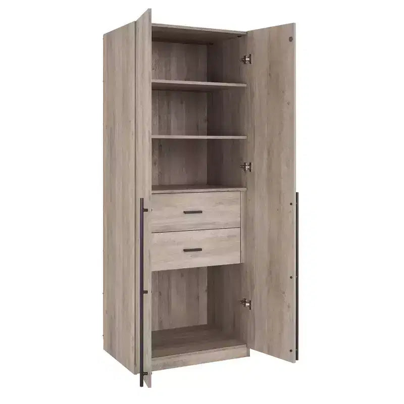 Armoire 2 Portes 5 Étagères Lee Manhattan Comfort