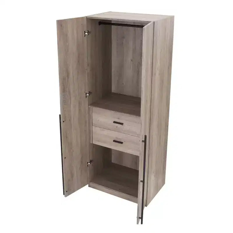 Armoire 2 Portes 5 Étagères Lee Manhattan Comfort