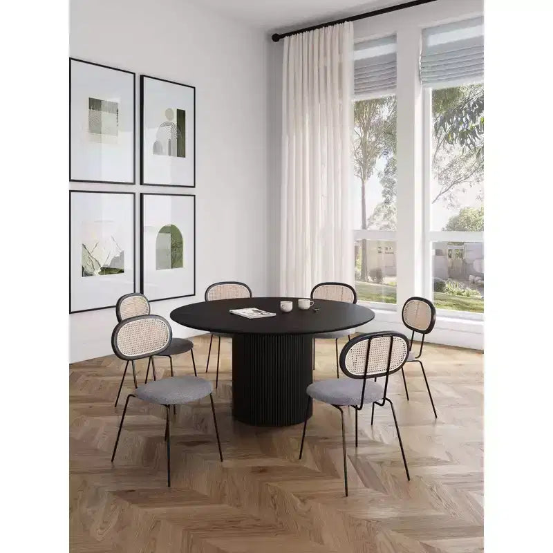 Manhattan Comfort 7pc 59.05" Hathaway and Jardin Round Dining Set