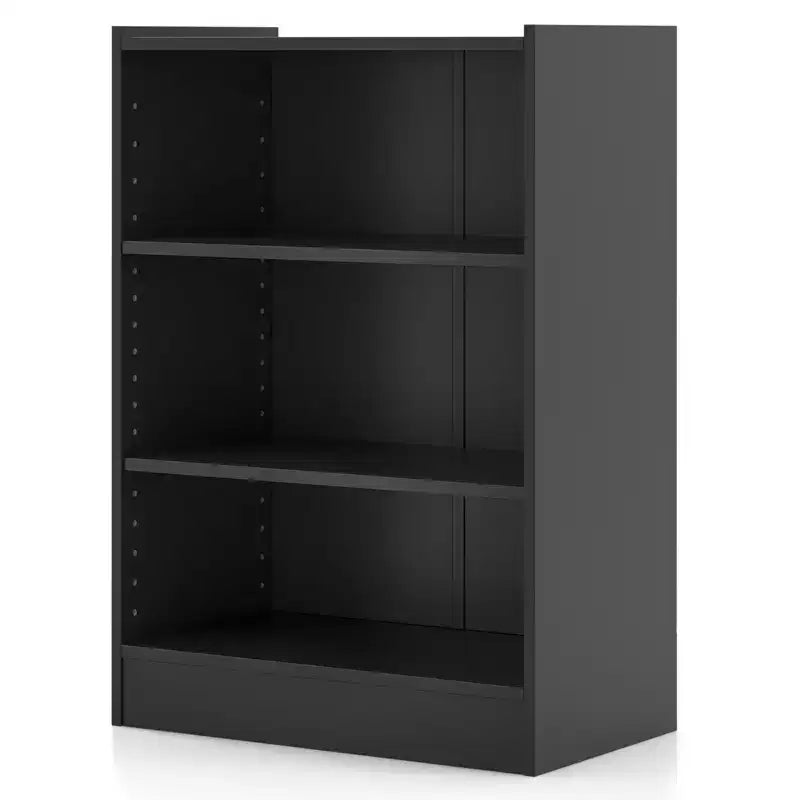 Costway 2 PCS 3-Tier Bookcase Open Multipurpose Display Rack Cabinet with Adjustable Shelves White/Black/Brown