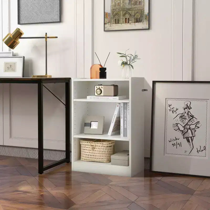 Costway 2 PCS 3-Tier Bookcase Open Multipurpose Display Rack Cabinet with Adjustable Shelves White/Black/Brown