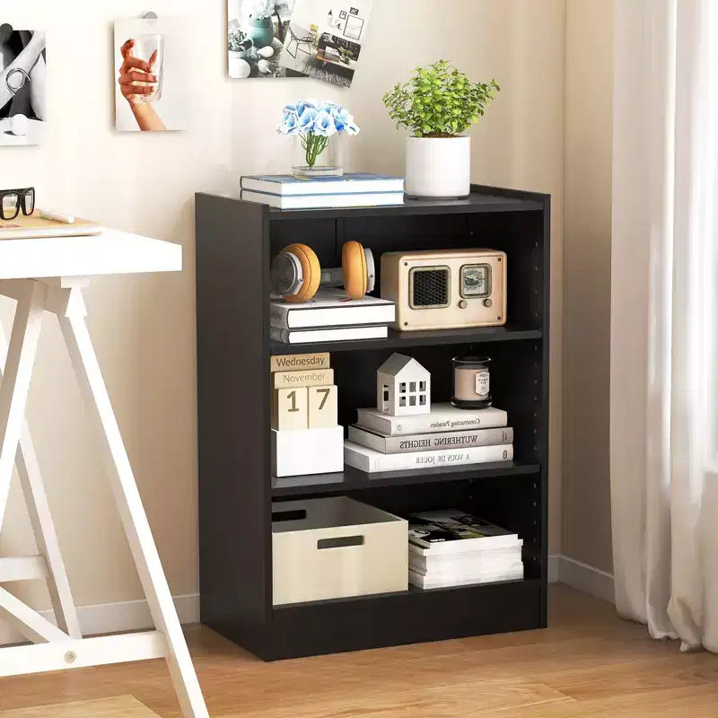 Costway 2 PCS 3-Tier Bookcase Open Multipurpose Display Rack Cabinet with Adjustable Shelves White/Black/Brown