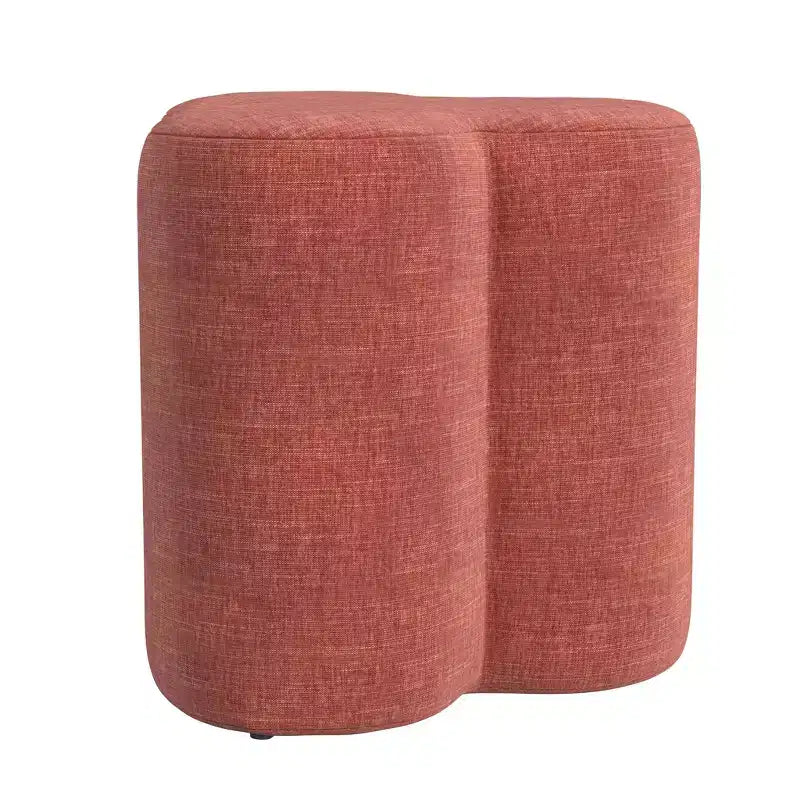 Pouffe en chenille HomePop en forme de trèfle