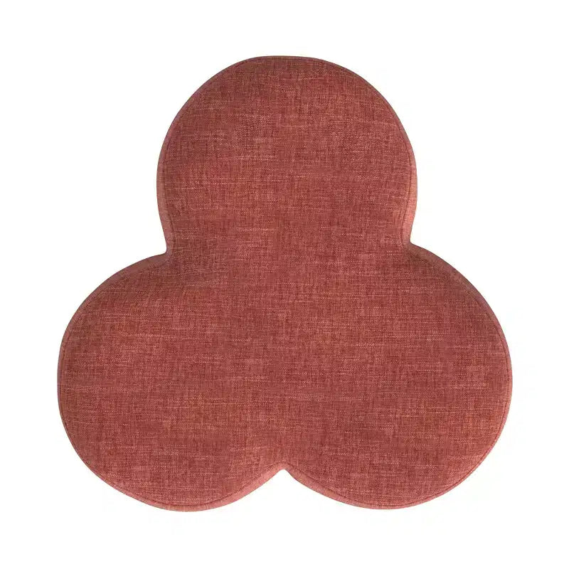 Pouffe en chenille HomePop en forme de trèfle