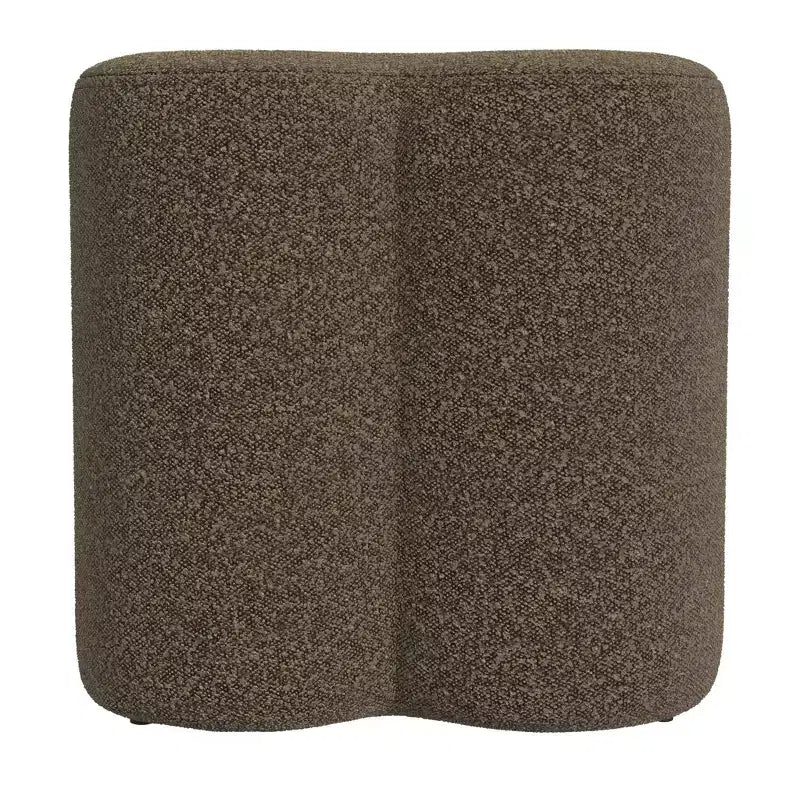 Pouffe en chenille HomePop en forme de trèfle