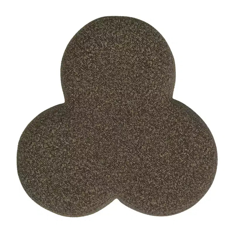Pouffe en chenille HomePop en forme de trèfle