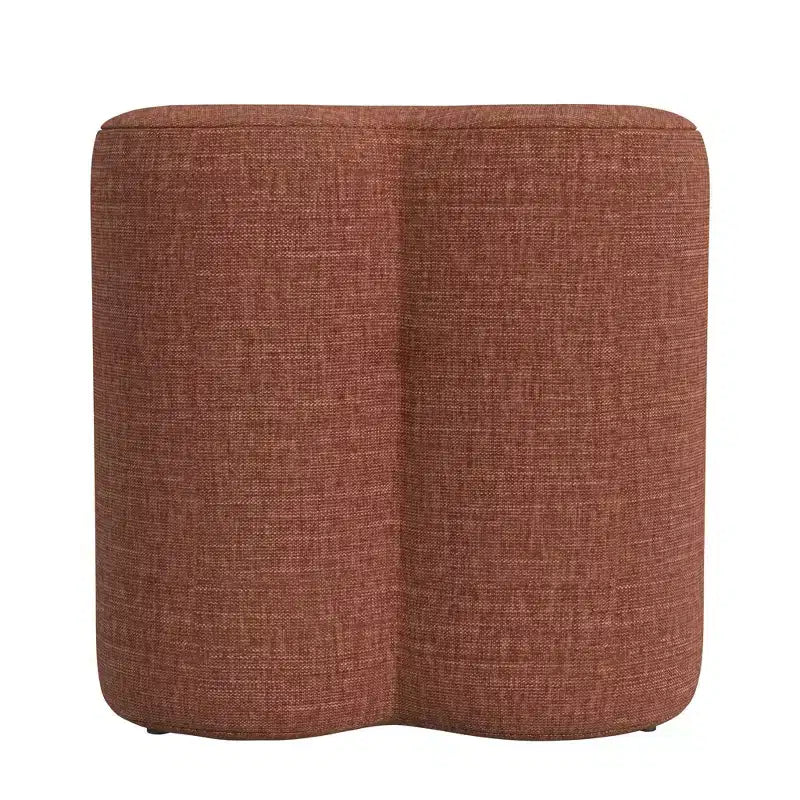 Pouffe en chenille HomePop en forme de trèfle