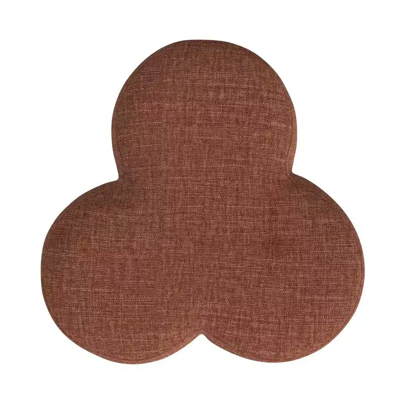 Pouffe en chenille HomePop en forme de trèfle