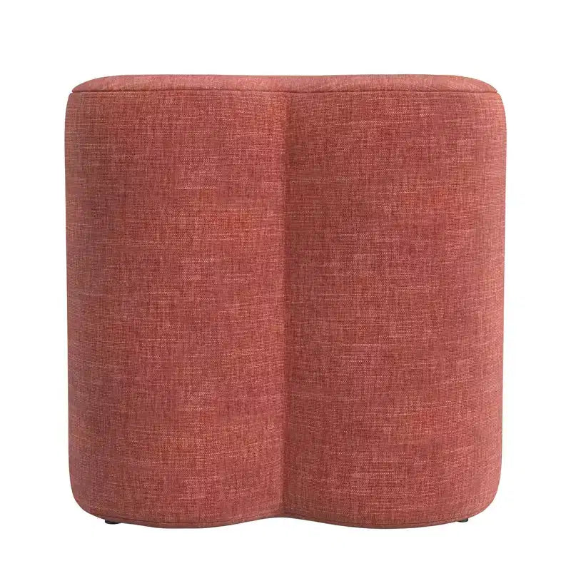 Pouffe en chenille HomePop en forme de trèfle