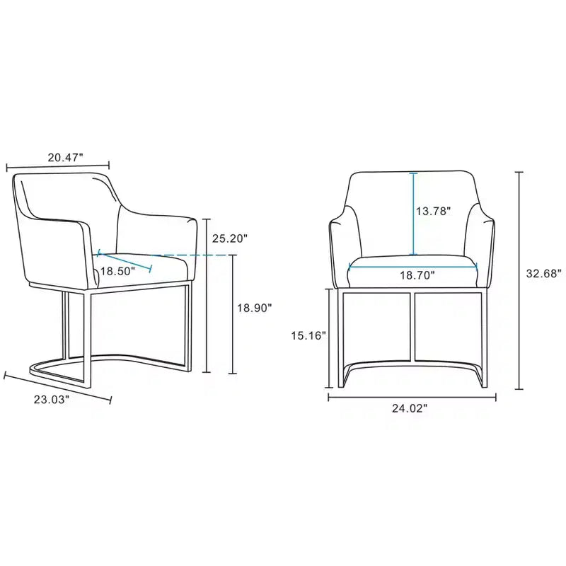 Chaise de salle à manger capitonnée en similicuir Serena - Manhattan Comfort