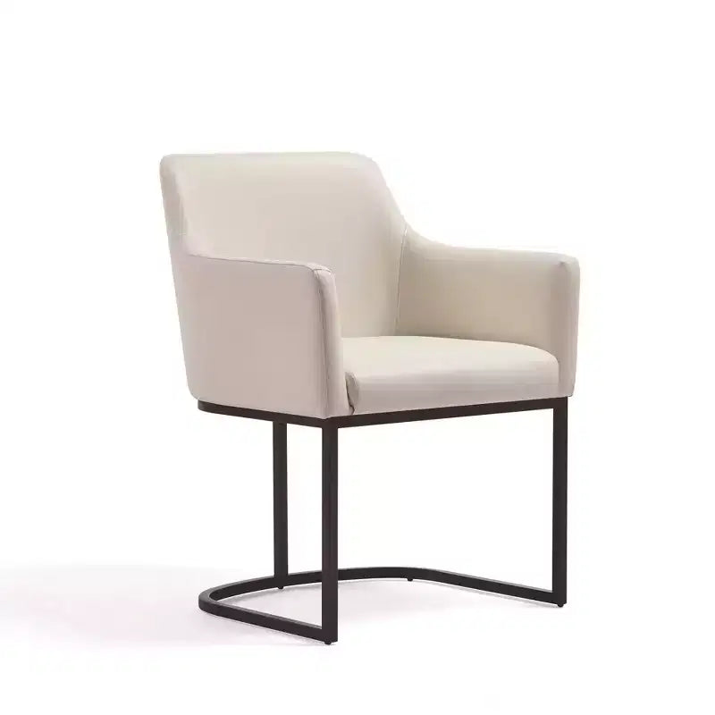 Chaise de salle à manger capitonnée en similicuir Serena - Manhattan Comfort