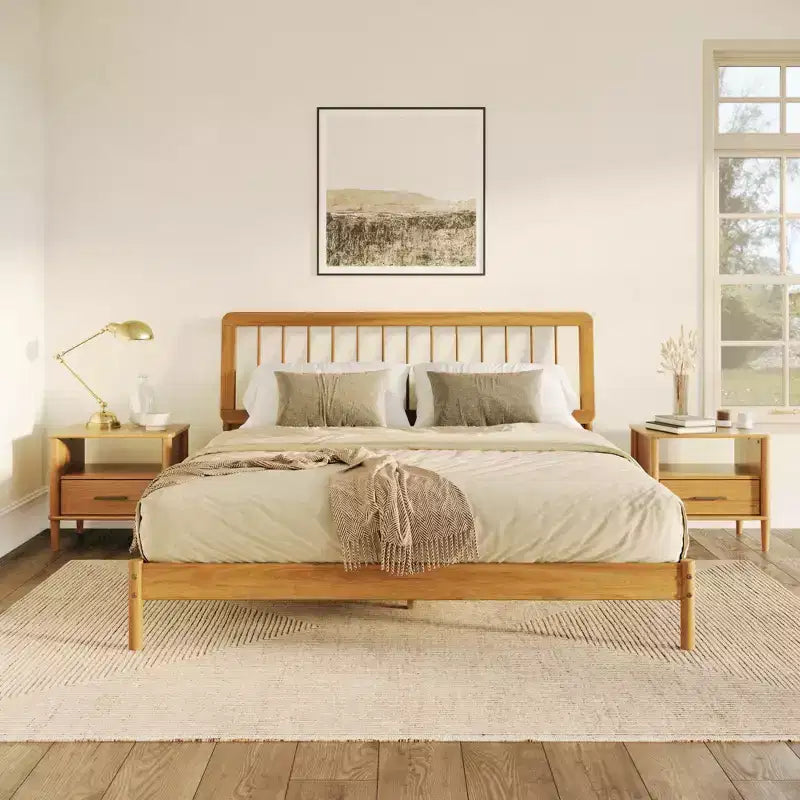 Lit Saracina Home King avec tête de lit à barreaux