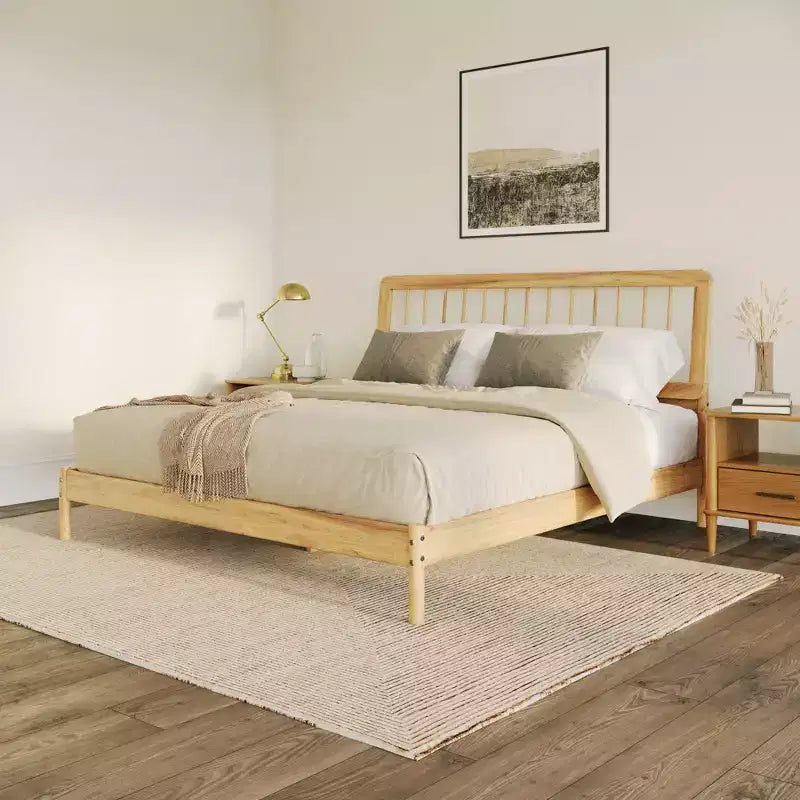 Lit Saracina Home King avec tête de lit à barreaux