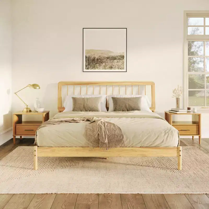 Lit Saracina Home King avec tête de lit à barreaux
