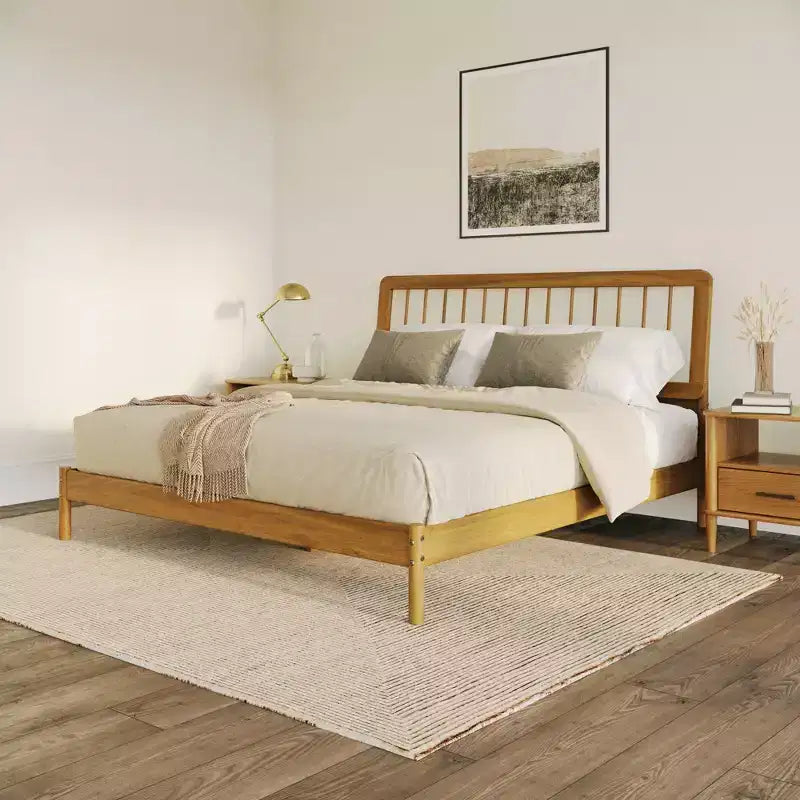 Lit Saracina Home King avec tête de lit à barreaux
