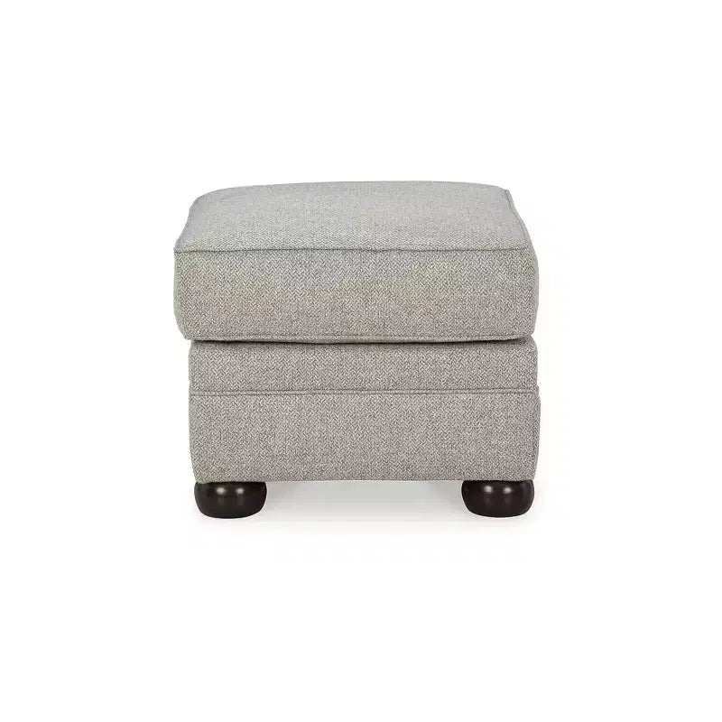 Signature Design by Ashley Gaelon, pouf rembourré ferme et décontracté avec pieds ronds, gris et marron