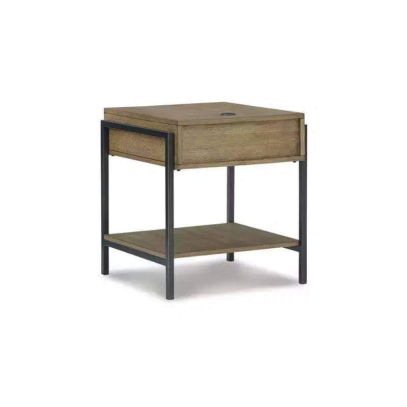 Signature Design by Ashley Table d'appoint contemporaine Fridley Brun/Noir