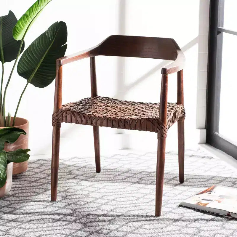 Fauteuil en cuir tressé Munro - ACH1005 - Safavieh