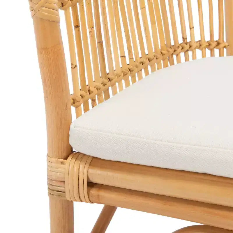 Fauteuil d'appoint Olivia en rotin avec coussin - ACH6516 - Safavieh