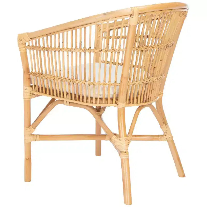 Fauteuil d'appoint Olivia en rotin avec coussin - ACH6516 - Safavieh