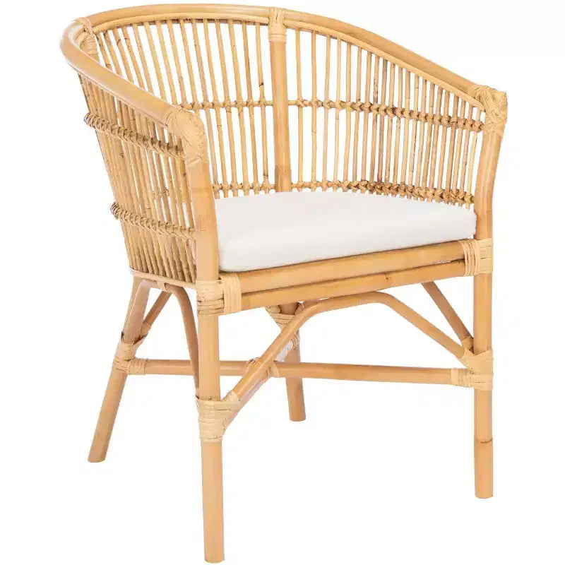 Fauteuil d'appoint Olivia en rotin avec coussin - ACH6516 - Safavieh