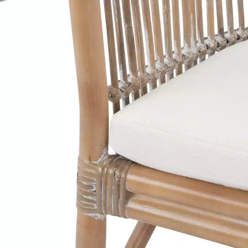 Fauteuil d'appoint Olivia en rotin avec coussin - ACH6516 - Safavieh