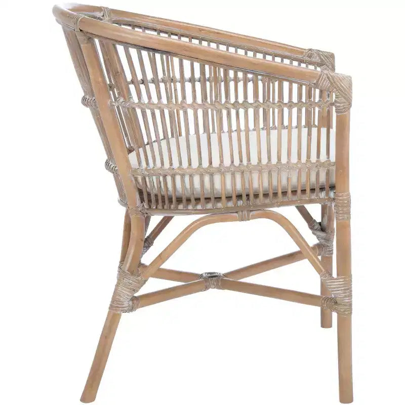 Fauteuil d'appoint Olivia en rotin avec coussin - ACH6516 - Safavieh