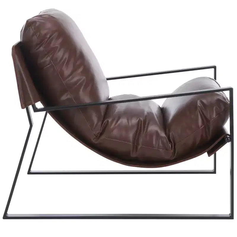 Fauteuil d'appoint Popham avec surmatelas - ACH4520 - Marron foncé/Noir - Safavieh