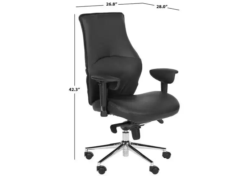 Chaise de bureau pivotante Irving - Réglable en hauteur - FOX8505 - Noir - Safavieh