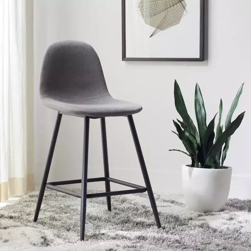 Travis Counter Stool - BST2001 - Dark Grey/Black - Safavieh