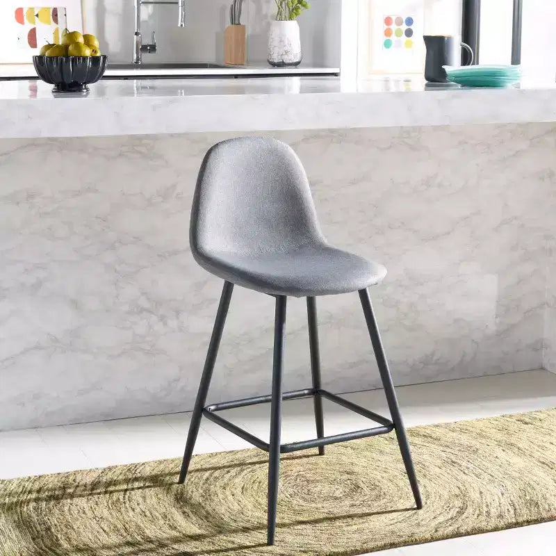 Travis Counter Stool - BST2001 - Dark Grey/Black - Safavieh
