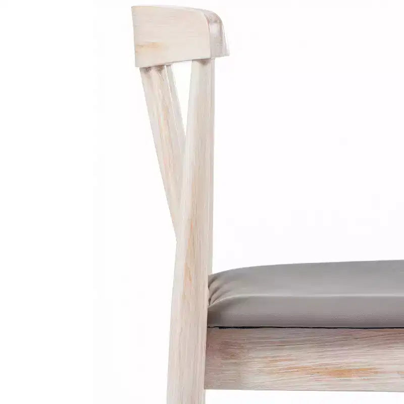 Flash Furniture Chester Commercial Grade Solid Wood Dining Chair with Slatted Backrest and Vinyl Seat