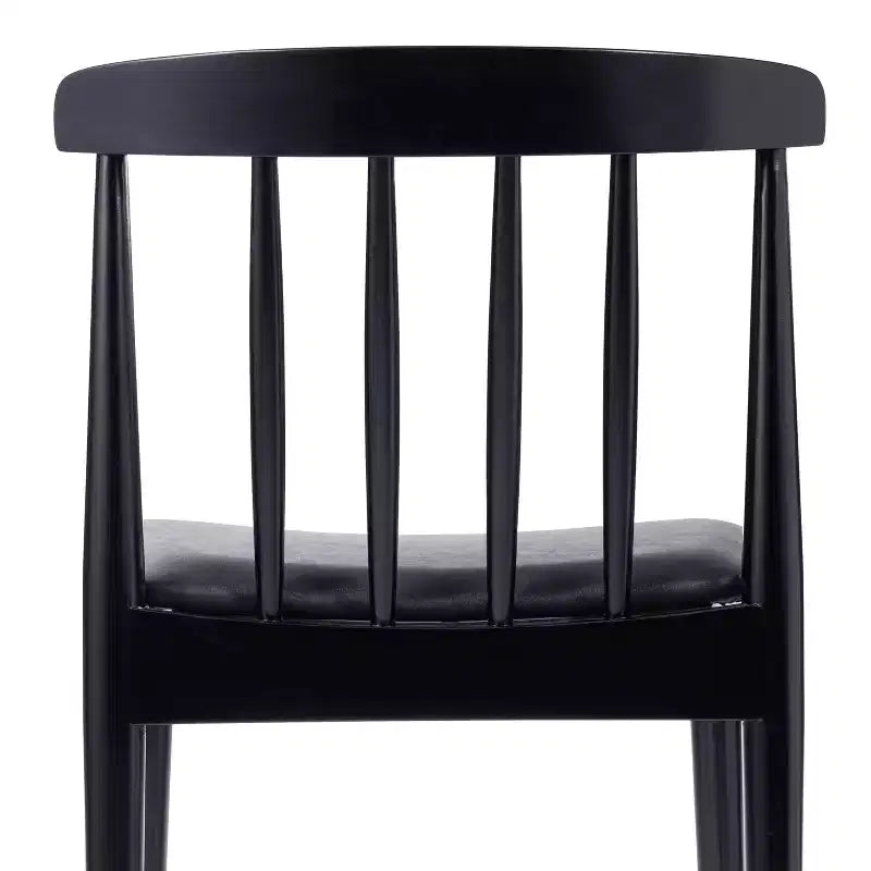 Flash Furniture Chester Commercial Grade Solid Wood Dining Chair with Slatted Backrest and Vinyl Seat
