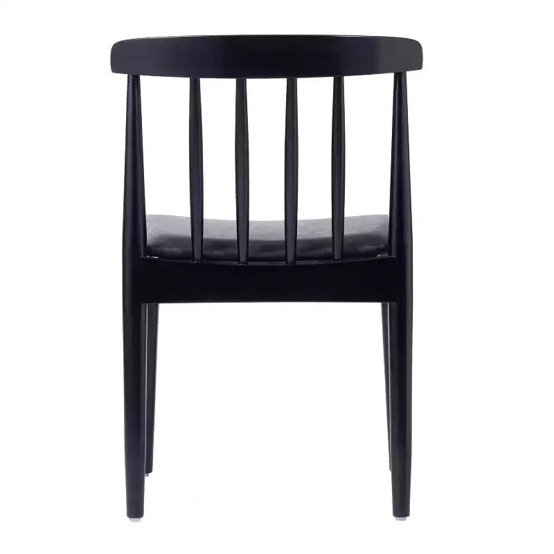 Flash Furniture Chester Commercial Grade Solid Wood Dining Chair with Slatted Backrest and Vinyl Seat