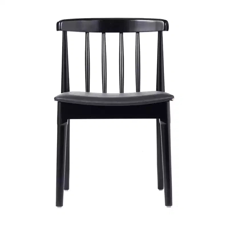 Flash Furniture Chester Commercial Grade Solid Wood Dining Chair with Slatted Backrest and Vinyl Seat