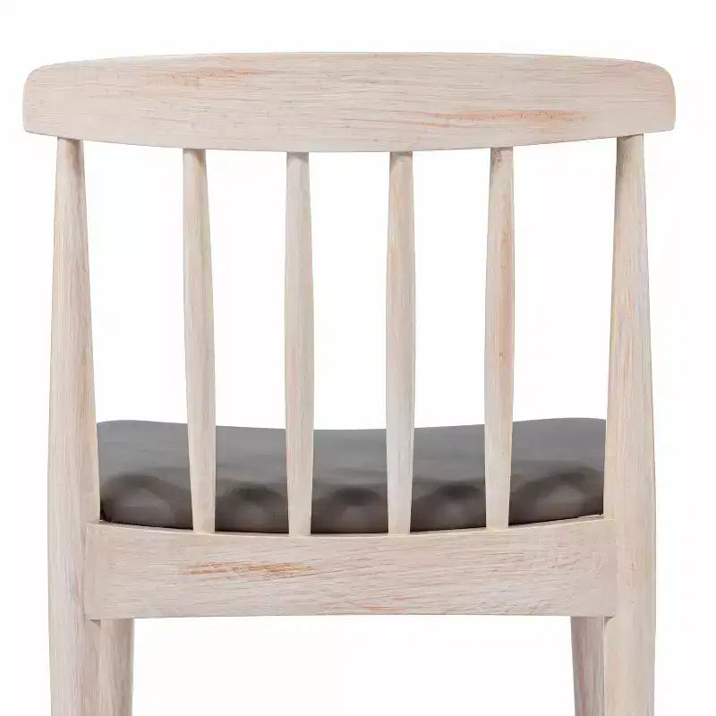 Flash Furniture Chester Commercial Grade Solid Wood Dining Chair with Slatted Backrest and Vinyl Seat