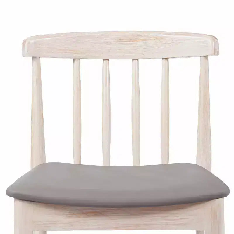 Flash Furniture Chester Commercial Grade Solid Wood Dining Chair with Slatted Backrest and Vinyl Seat