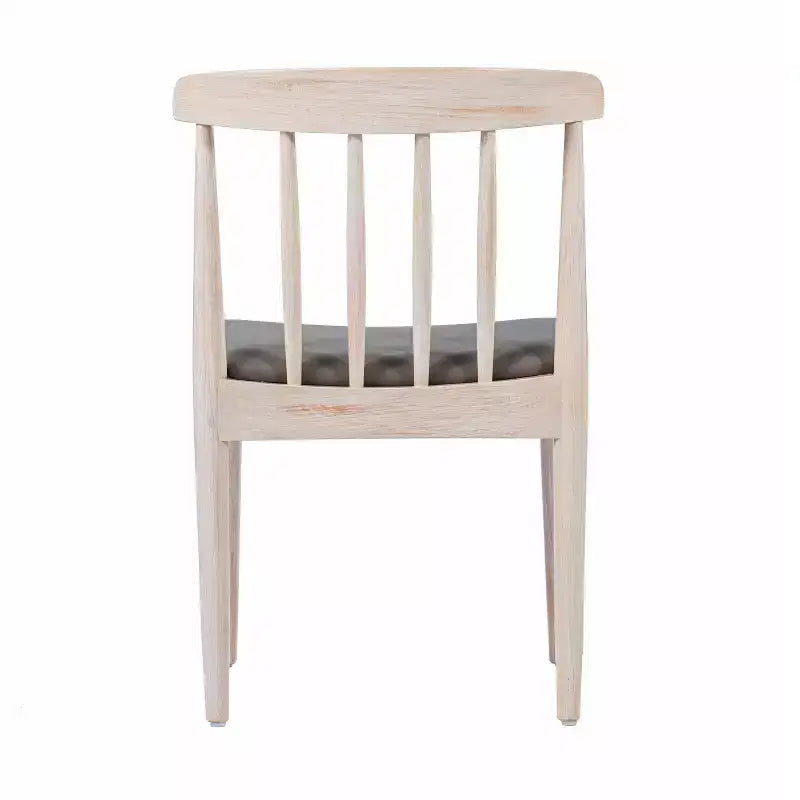 Flash Furniture Chester Commercial Grade Solid Wood Dining Chair with Slatted Backrest and Vinyl Seat